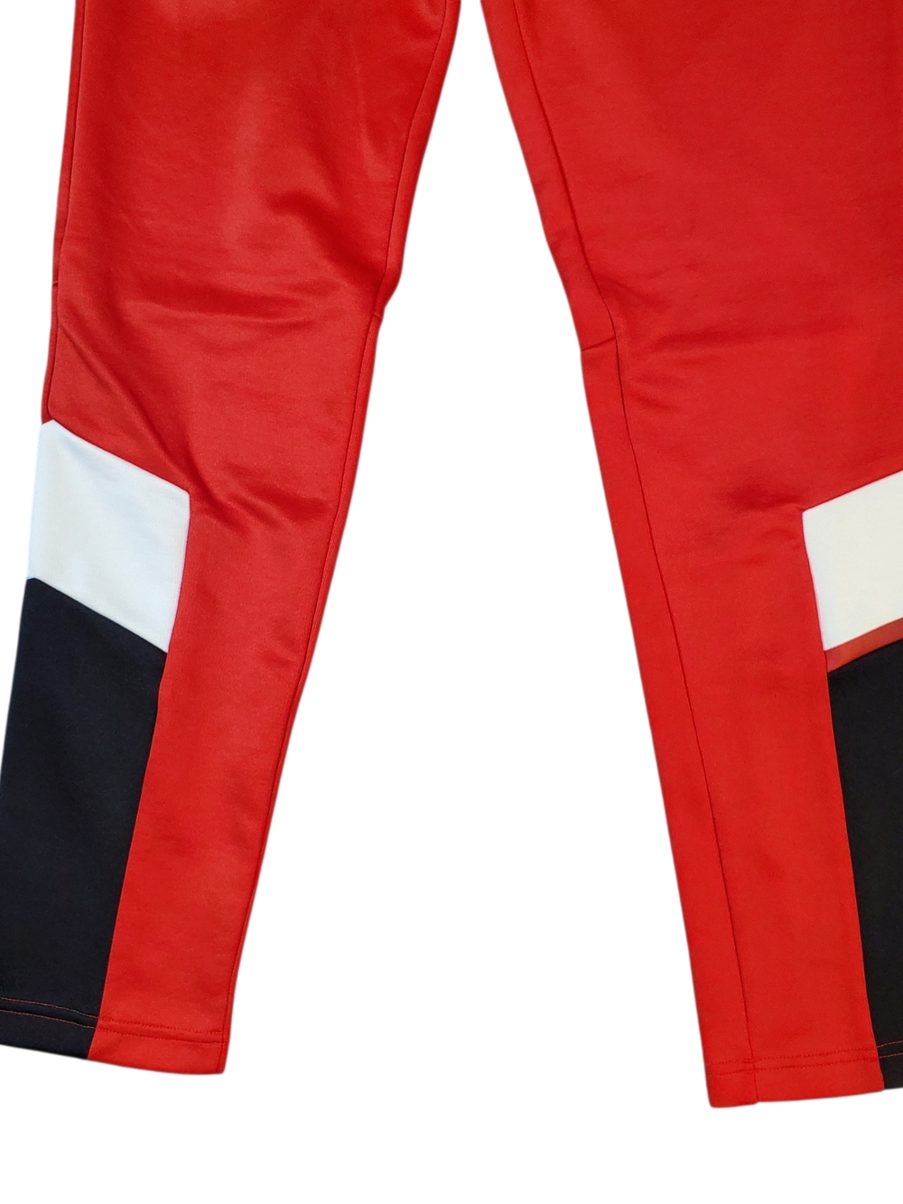 Puma X Ferrari Red Track Pants Mens Size Medium Black and White Panels - Picture 8 of 13